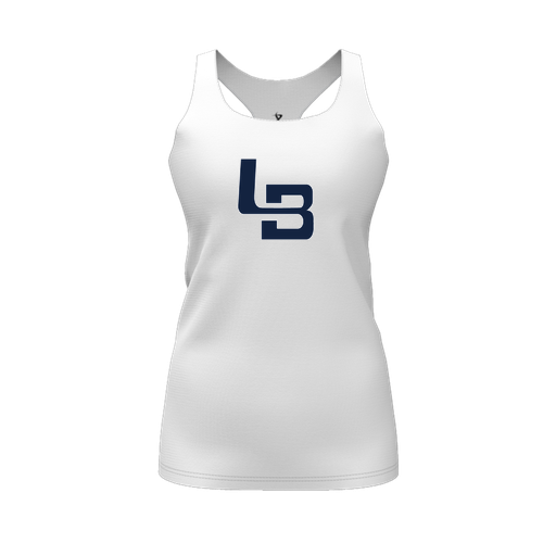 [FT0TRBWH-FYS-LOGO1] Decker Racerback Tank Top (Female Youth S, White, Logo 1)