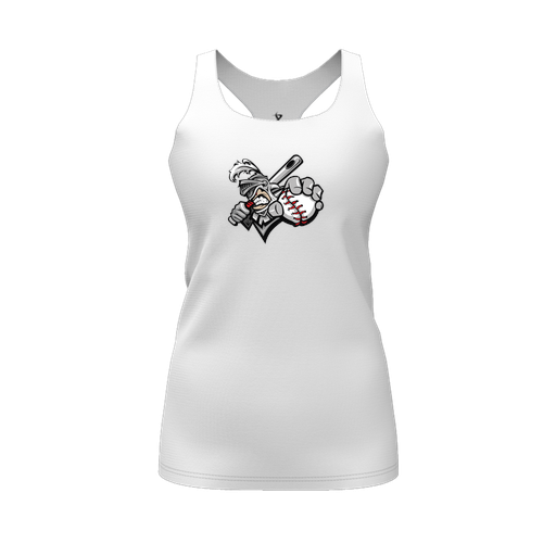 [FT0TRBWH-FYS-LOGO2] Decker Racerback Tank Top (Female Youth S, White, Logo 2)
