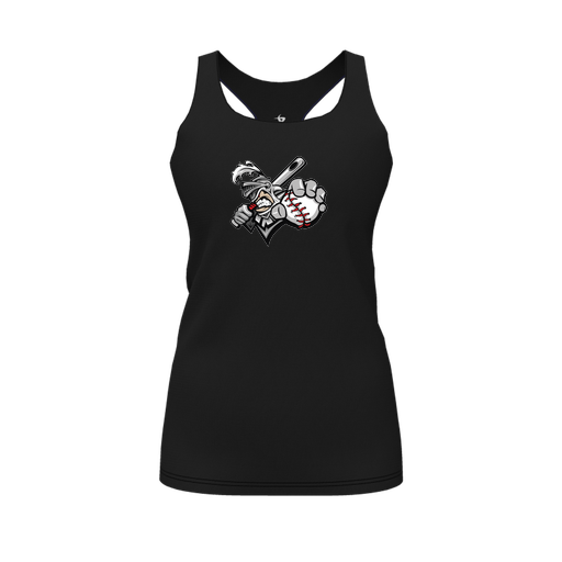 [FT0TRBBK-FYS-LOGO2] Decker Racerback Tank Top (Female Youth S, Black, Logo 2)