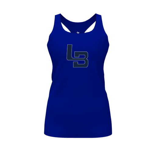 [FT0TRBRY-FYS-LOGO1] Decker Racerback Tank Top (Female Youth S, Royal, Logo 1)