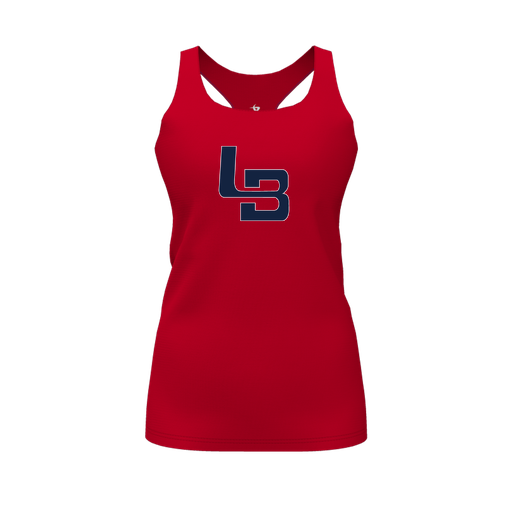 [FT0TRBRD-FYS-LOGO1] Decker Racerback Tank Top (Female Youth S, Red, Logo 1)