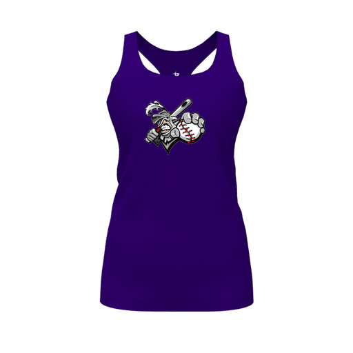 [FT0TRBPP-FYS-LOGO2] Decker Racerback Tank Top (Female Youth S, Purple, Logo 2)