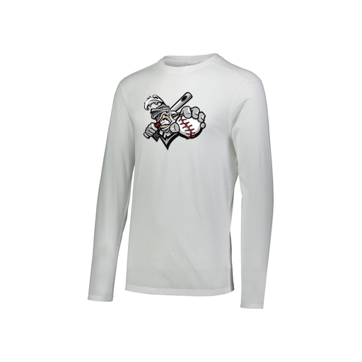 [FTLCUBWH-YS-LOGO2] Decker Youth Tri-Blend T-Shirt - Long Sleeve (Youth S, White, Logo 2)